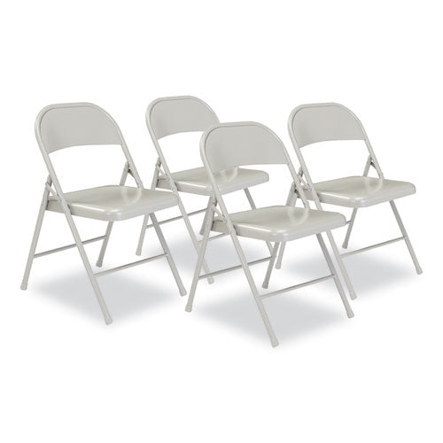 900 Series All-steel Folding Chair, Supports 250 Lb, 17.75" Seat Height, Gray Seat/back/base, 4/ct,ships In 1-3 Business Days