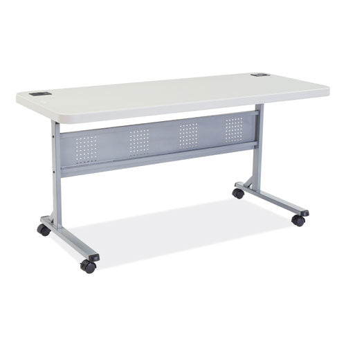 Flip-n-store Training Table, Rectangular, 24 X 60 X 29.5, Speckled Gray, Ships In 1-3 Business Days