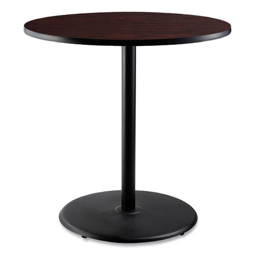 Cafe Table, 36" Diameter X 42h, Round Top/base, Mahogany Top, Black Base, Ships In 1-3 Business Days