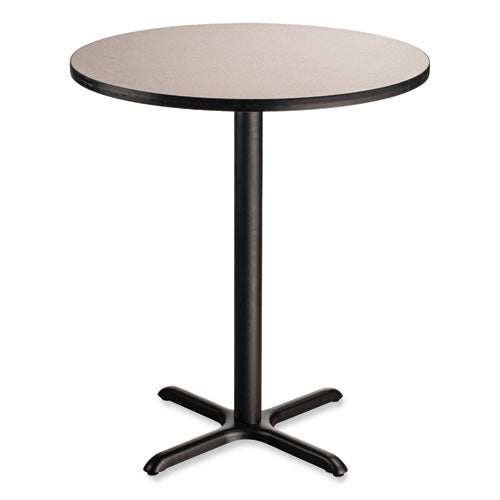 Cafe Table, 36" Diameter X 42h, Round Top/x-base, Gray Nebula Top, Black Base, Ships In 1-3 Business Days