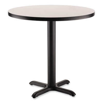 Cafe Table, 36" Diameter X 30h, Round Top/x-base, Gray Nebula, Black Base, Ships In 1-3 Business Days