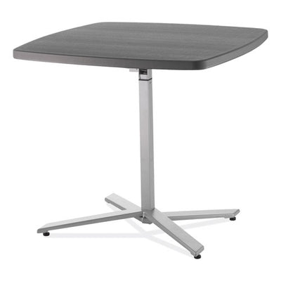 Cafe Time Adjustable-height Table, Square, 36w X 36d X 30 To 42h, Charcoal Slate, Ships In 1-3 Business Days