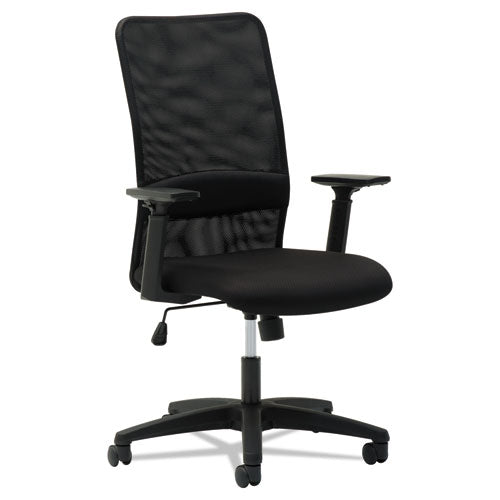 Mesh High-back Chair, Supports Up To 225 Lb, 16" To 20.5" Seat Height, Black