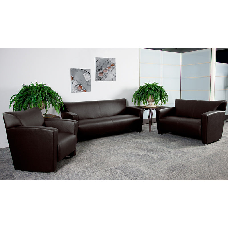 Brown Leather Sofa