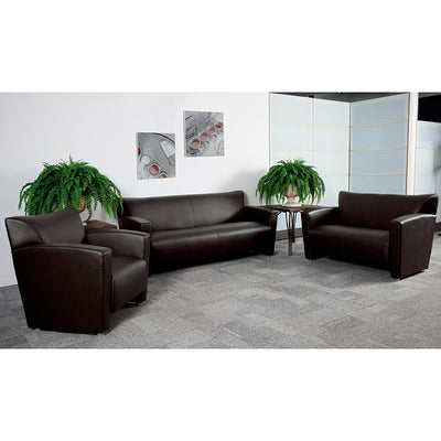 Brown Leather Sofa
