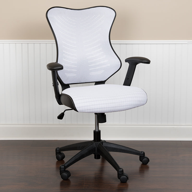 White Mesh High Back Chair