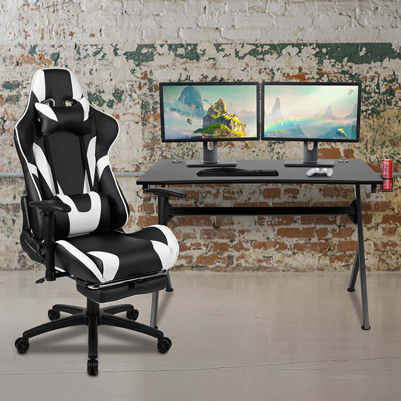Black Gaming Desk & Chair Set