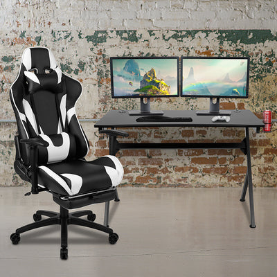 Black Gaming Desk & Chair Set