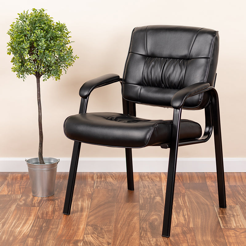 Black Leather Side Chair