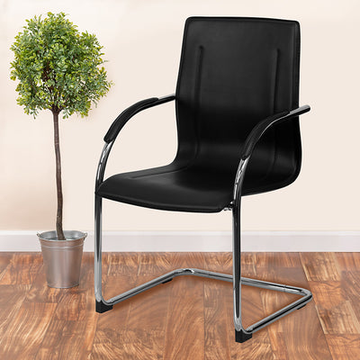 Black Vinyl Side Chair