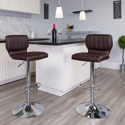 Brown Vinyl Barstool