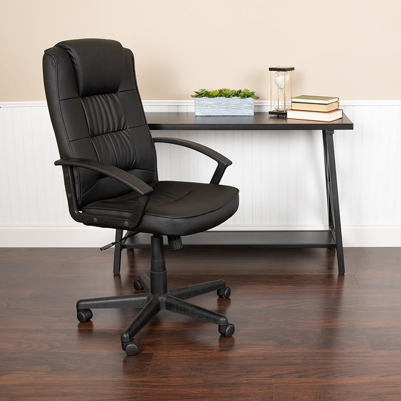 Black Leathersoft Task Chair