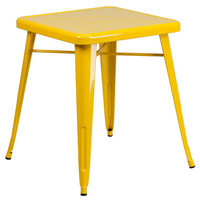 23.75sq Yellow Metal Table