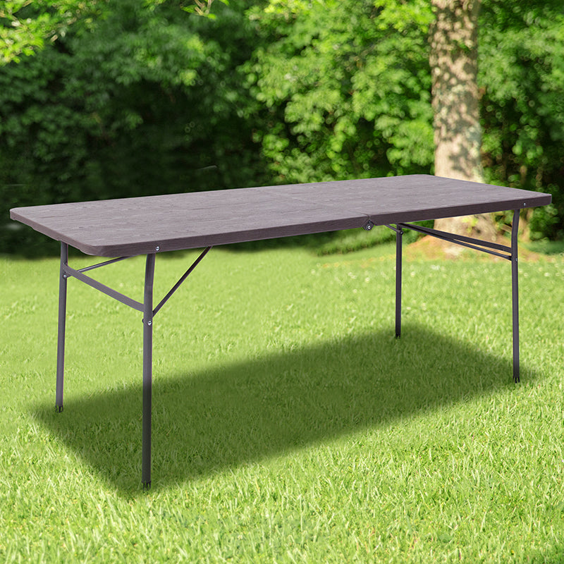 30x72 Brown Plastic Fold Table