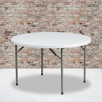 48rd White Plastic Fold Table