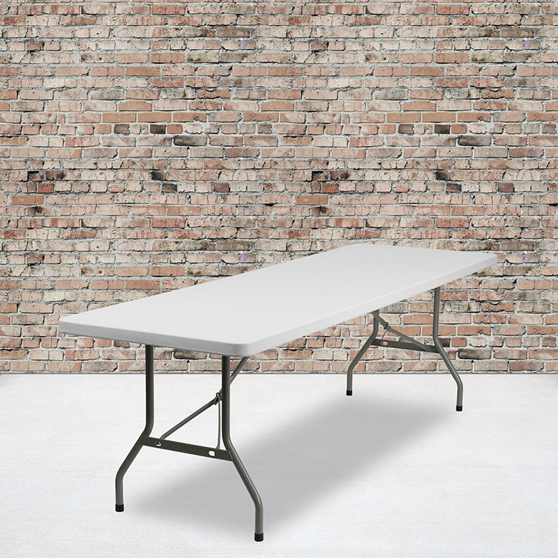 30x96 White Plastic Fold Table