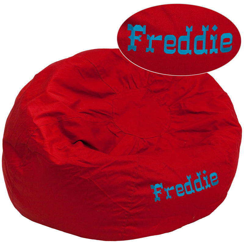 Txt Red Bean Bag Chair