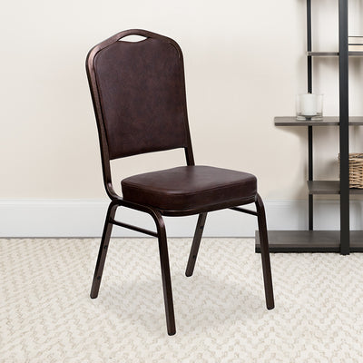 Brown Vinyl Banquet Chair