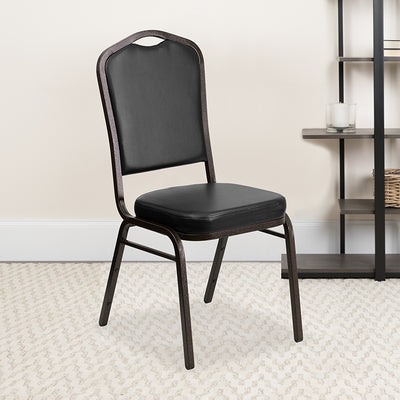 Black Vinyl Banquet Chair