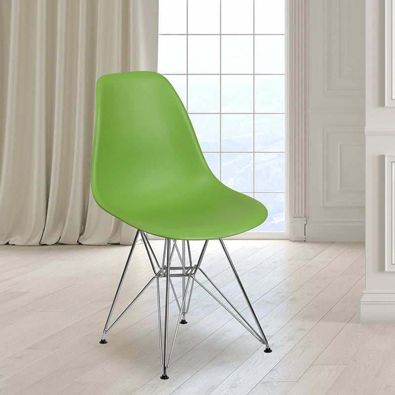 Green Plastic/chrome Chair