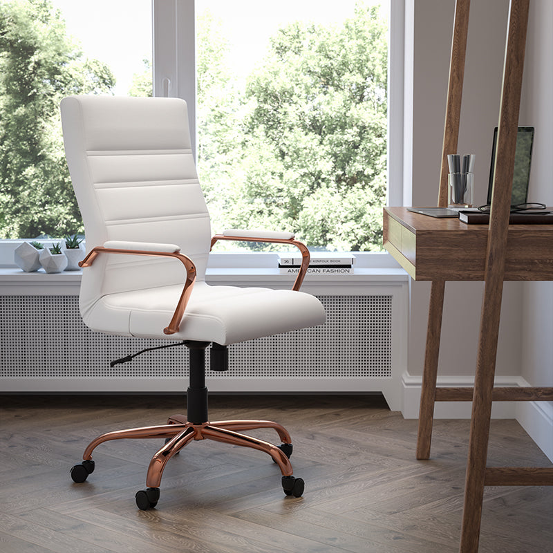 White High Back Leather Chair