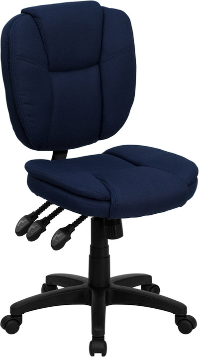 Navy Mid-back Fabric Chair