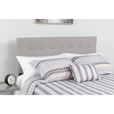 King Headboard-gray Fabric