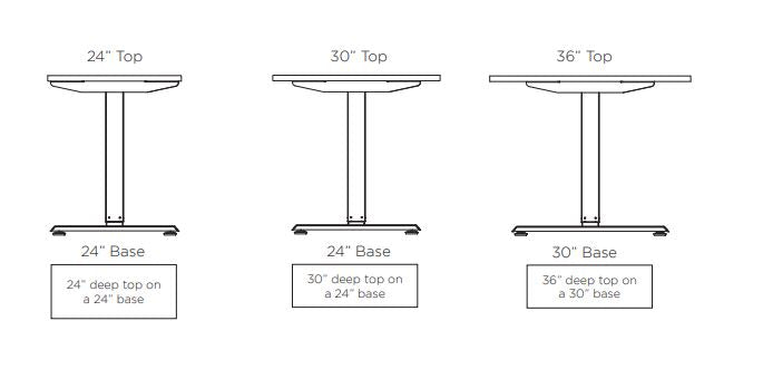 Friant Adjustable Height Base 3 stage -2 leg-T LEG - Miramar Office