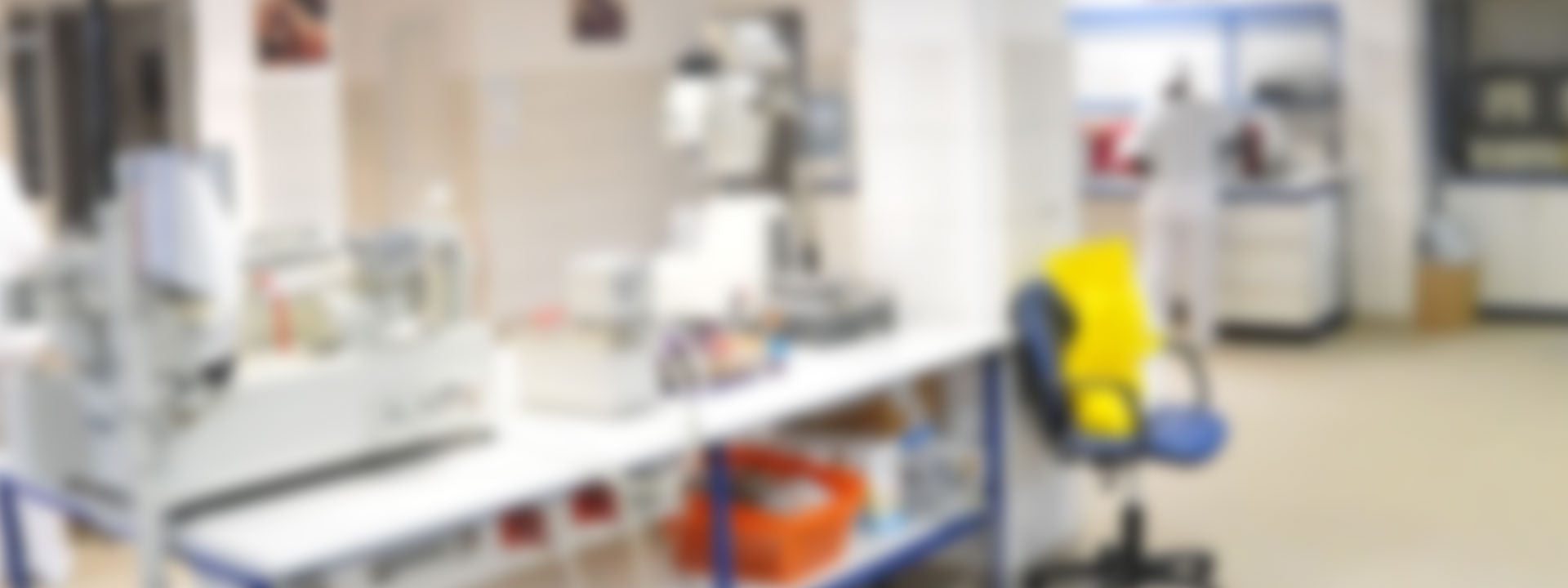 Workstation Industries hydraulic adjustable workbench in a laboratory