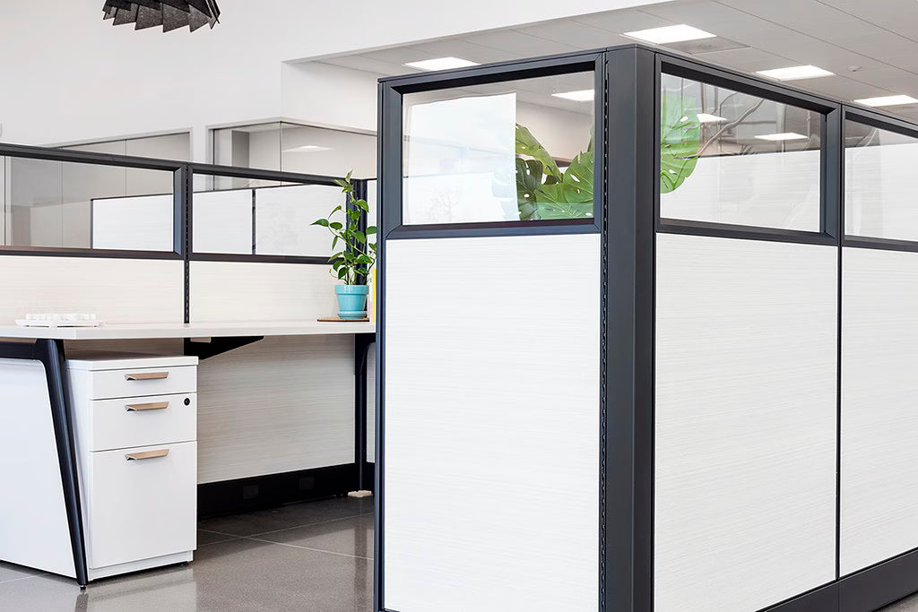 Friant Novo segmented panels with frameless glass toppers