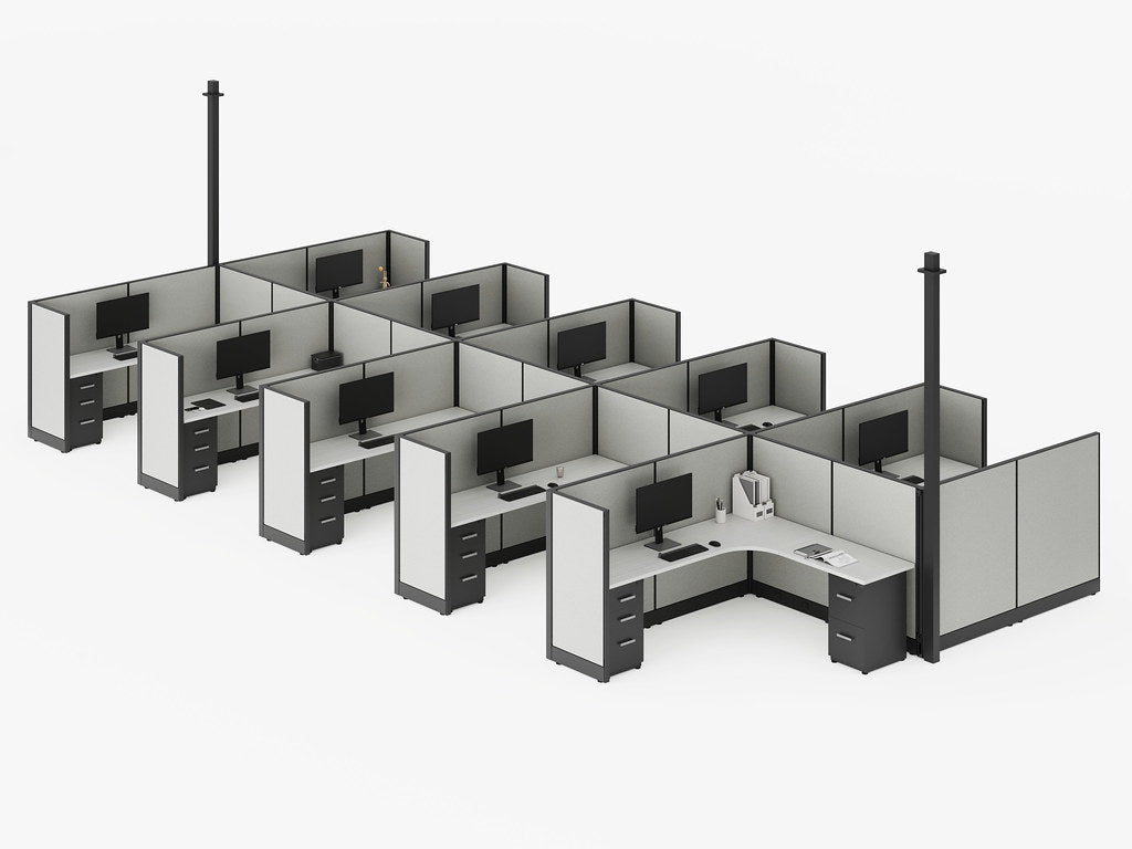 Friant Novo workstation cluster with power poles