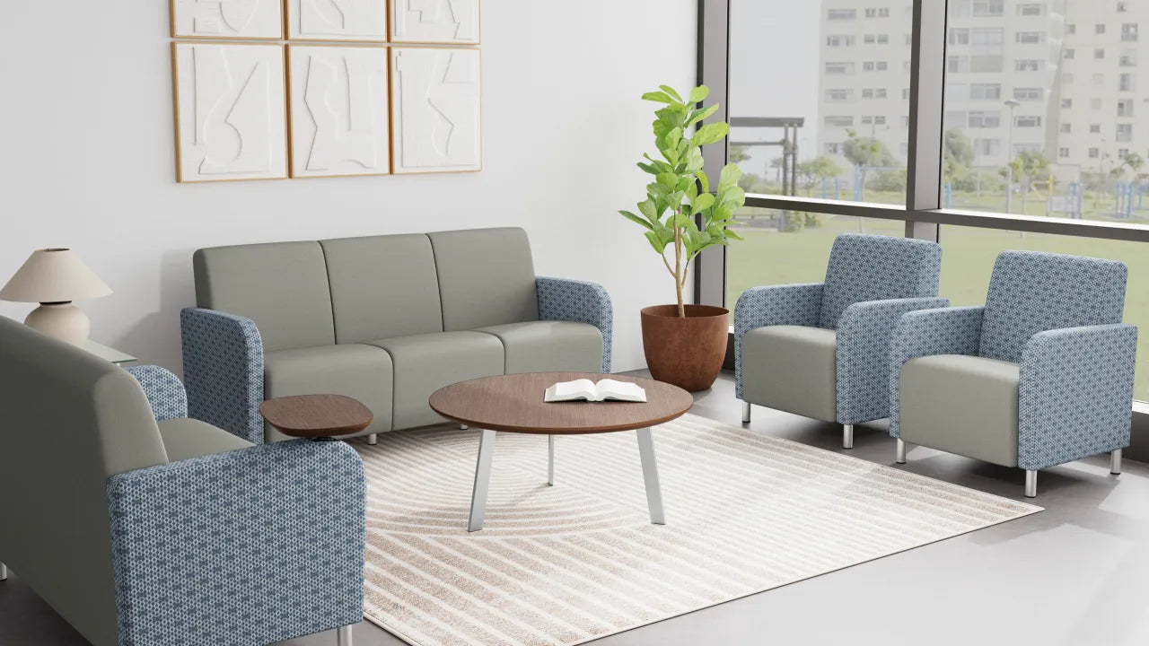 Lesro Siena lounge seating in a modern lounge