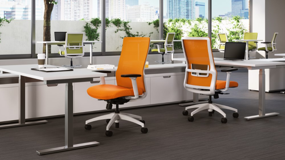 SitOnIt Novo task chairs in a modern open-plan office