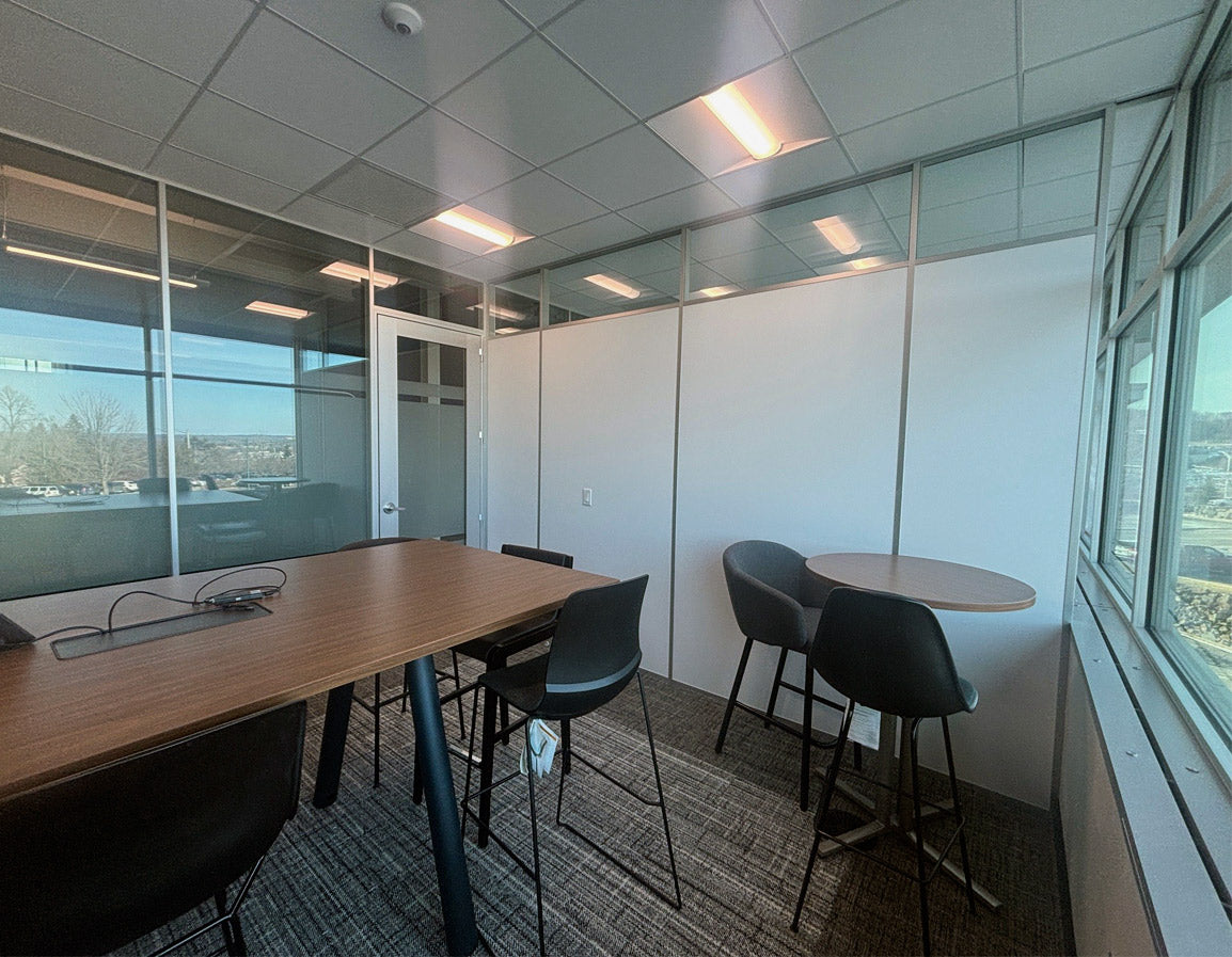 NxtWall FLEX private office walls with glass clerestory